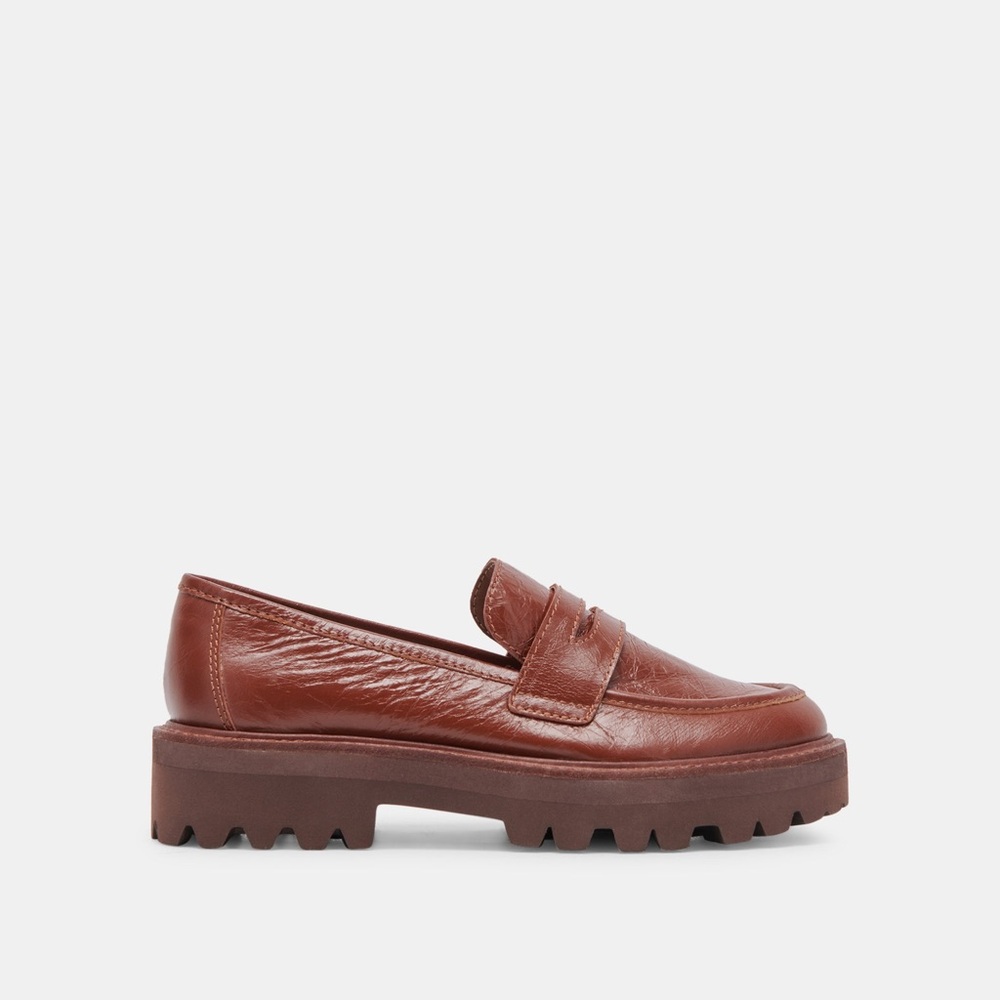 Dolce Vita Brown Chunky Loafers with Rugged Sole